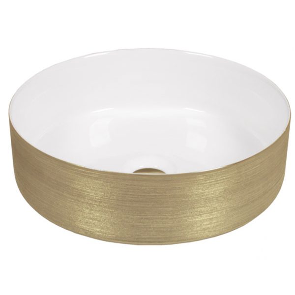 Lavabo Heller White and Gold 36x36x12 Dune